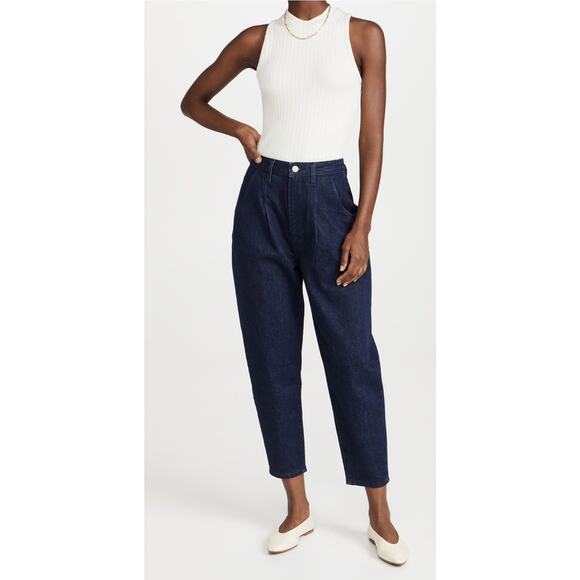 Triarchy High Waisted Safari Pants Dark Indigo Blue Jeans Size 30 - Picture 1 of 11